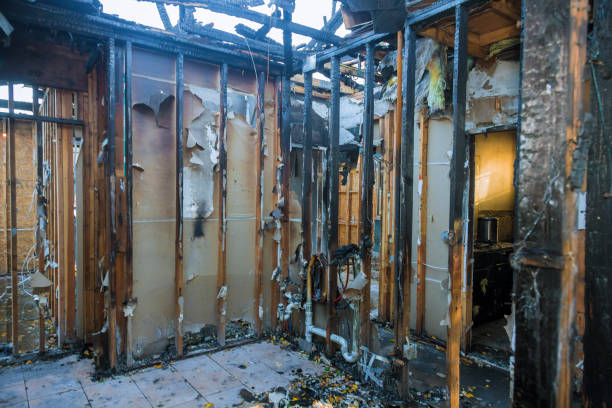 Professional Fire Damage Removal technician working in Pearl River, NY
